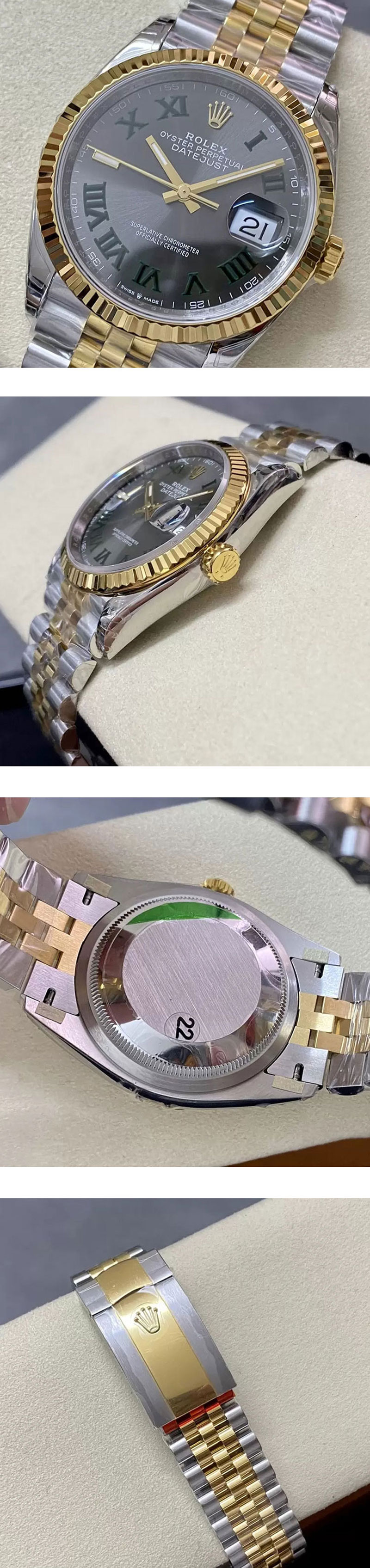 自信持てる腕時計 ロレックスコピー デイトジャスト 36mm スレートローマ M126233-0035